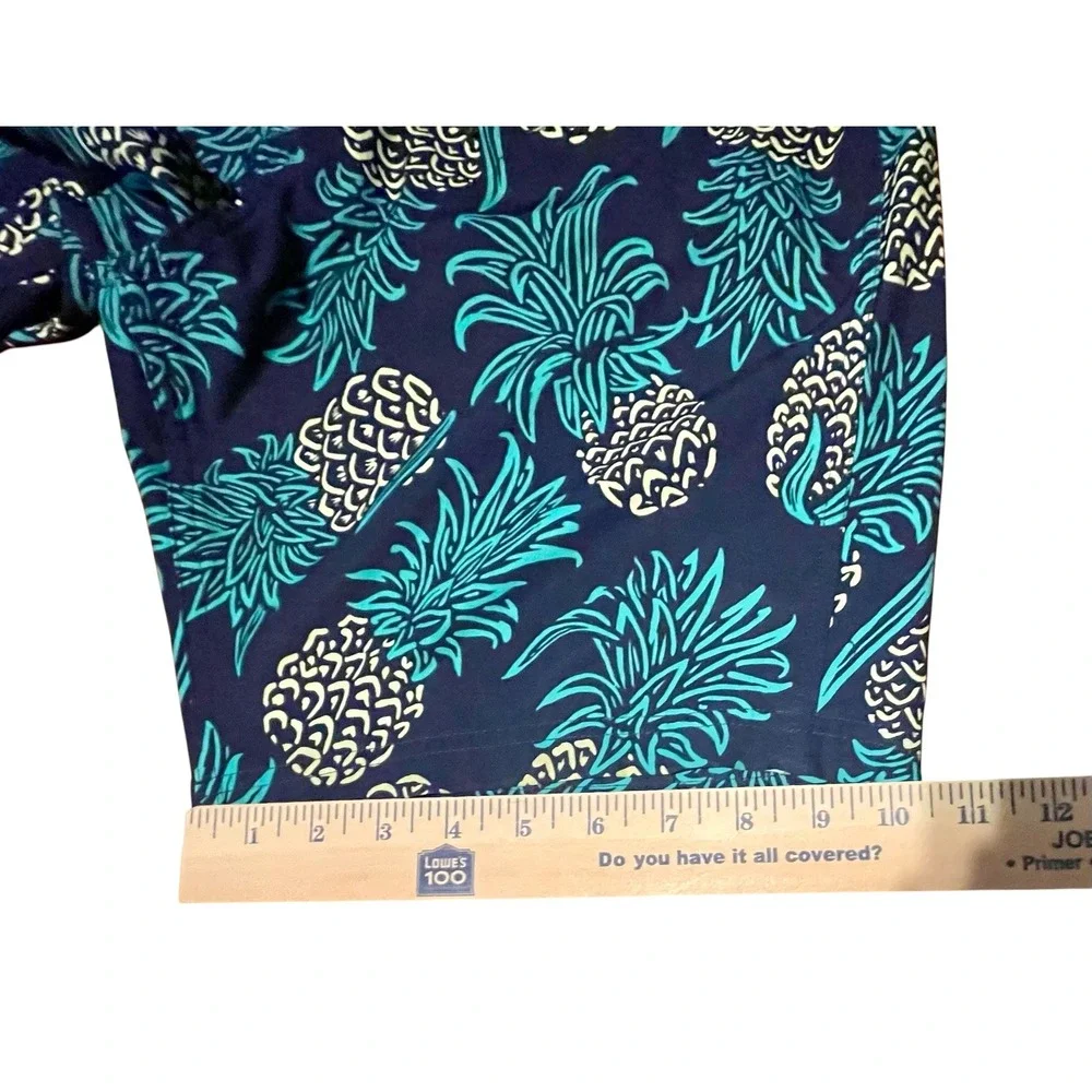 Old Navy California Mens Pineapple Print Board Shorts Navy Blue Swim Trunks sz32